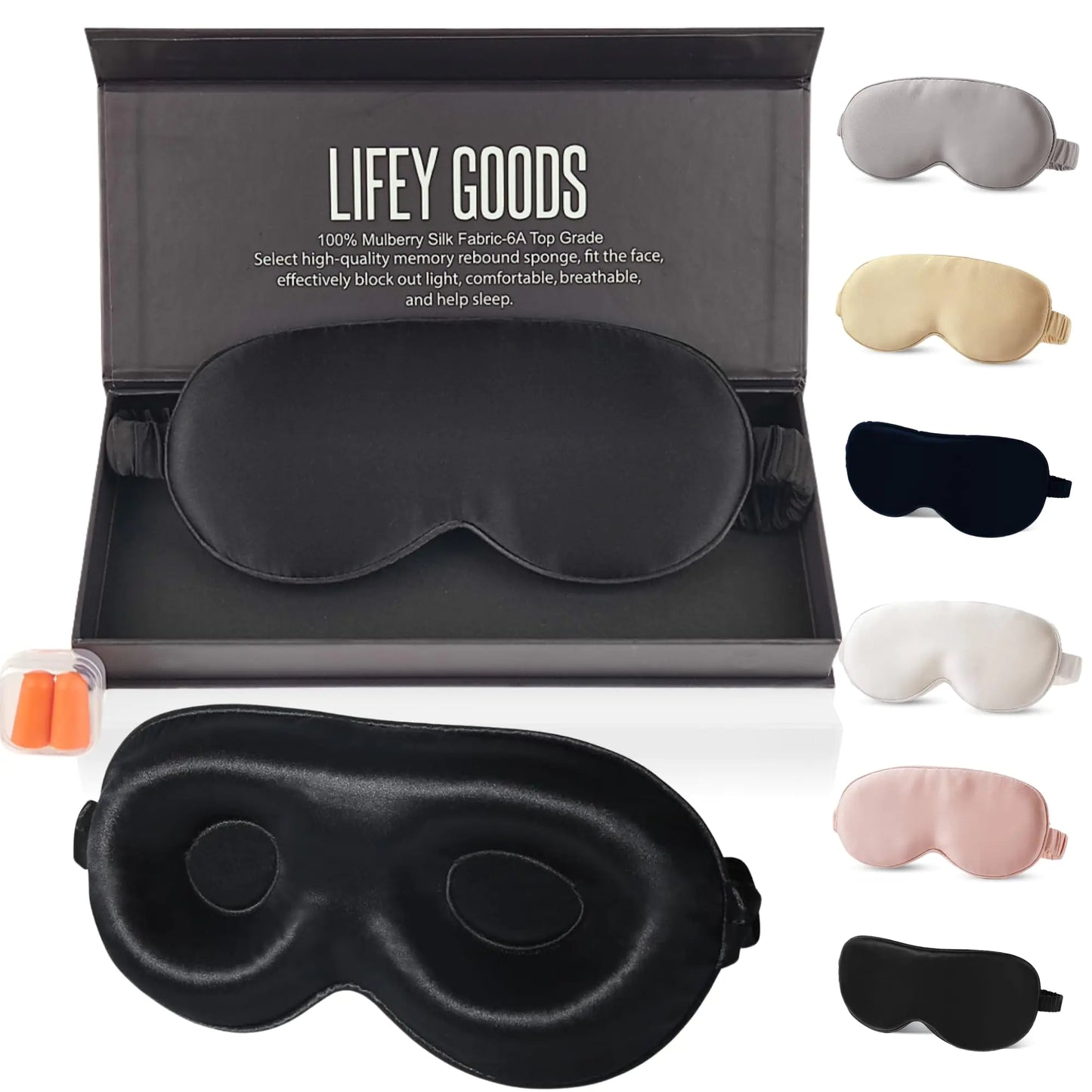 LifeyGoods Pure Mulberry Silk Sleep Mask